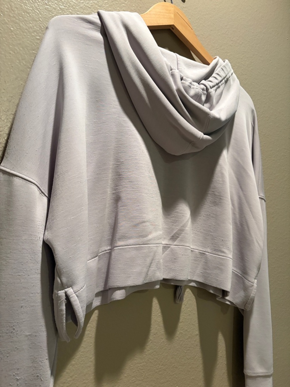 AS Revival Altar'd State Dreamluxe Cropped Hoodie Light Gray Modal Soft M - Picture 8 of 13